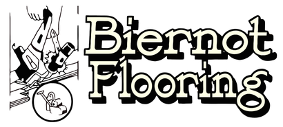 A black and white logo for biernot flooring