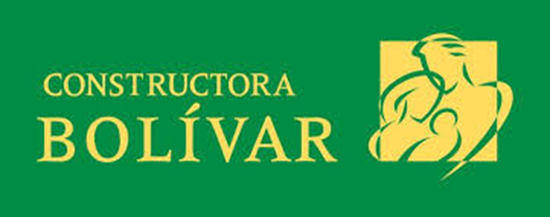 Un logotipo verde y amarillo para Constructora Bolívar.