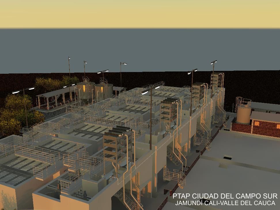 Una vista aérea de un gran edificio que dice ptap ciudad del campo del sur