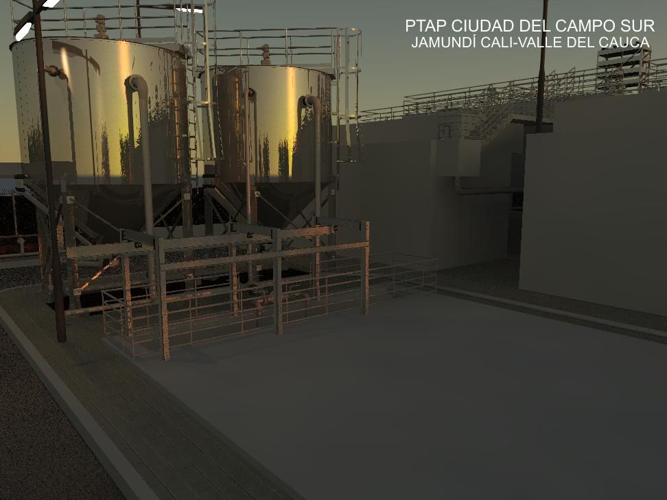 Una imagen generada por computadora de una fábrica con las palabras ptap ciudad del campo sur