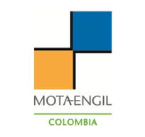 Un logotipo para una empresa llamada Mota Engil Colombia.