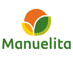 El logo de manuelita es un circulo con hojas dentro.