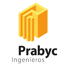Un logotipo amarillo y negro para una empresa llamada prabyc ingenieros.
