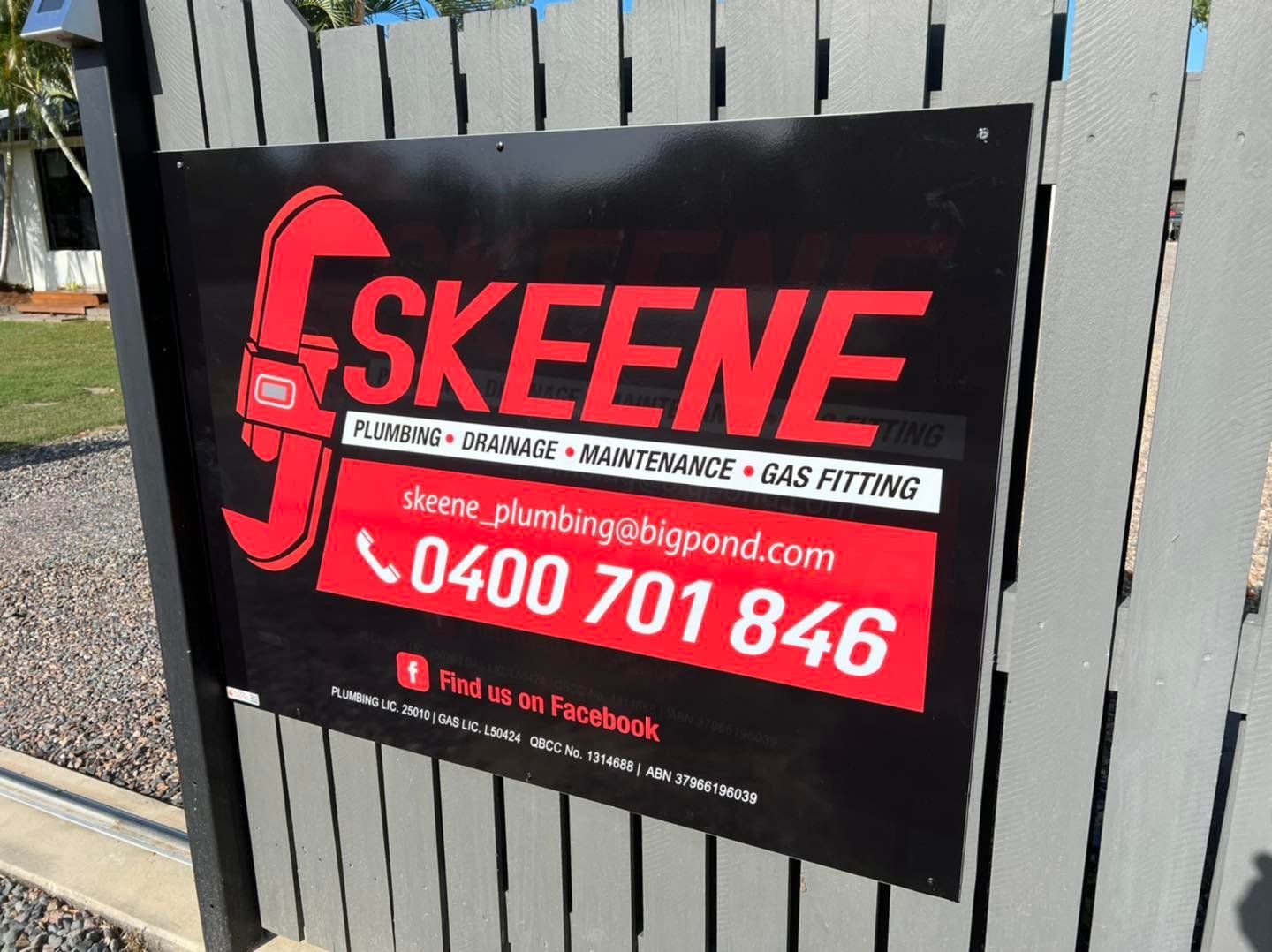 Skeene Sign — Plumbing in Townsville, QLD