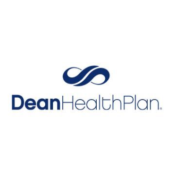 Dean Health Plan logo: dark blue infinity symbol over 