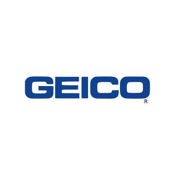 GEICO logo in blue on a white background.