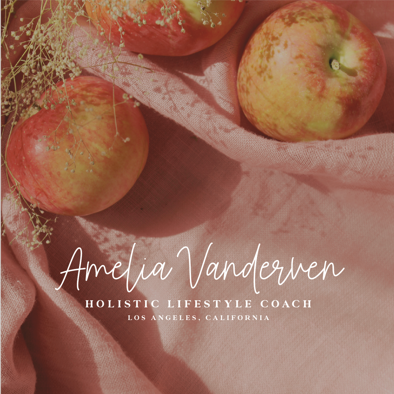 A poster for a holistic lifestyle coach by amelia vanderven for a branding design template