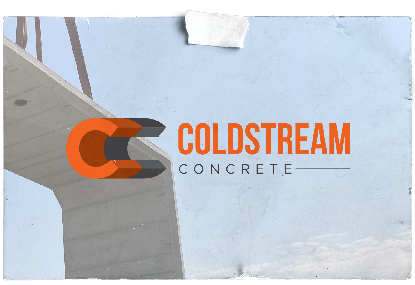 A card that says coldstream concrete on it