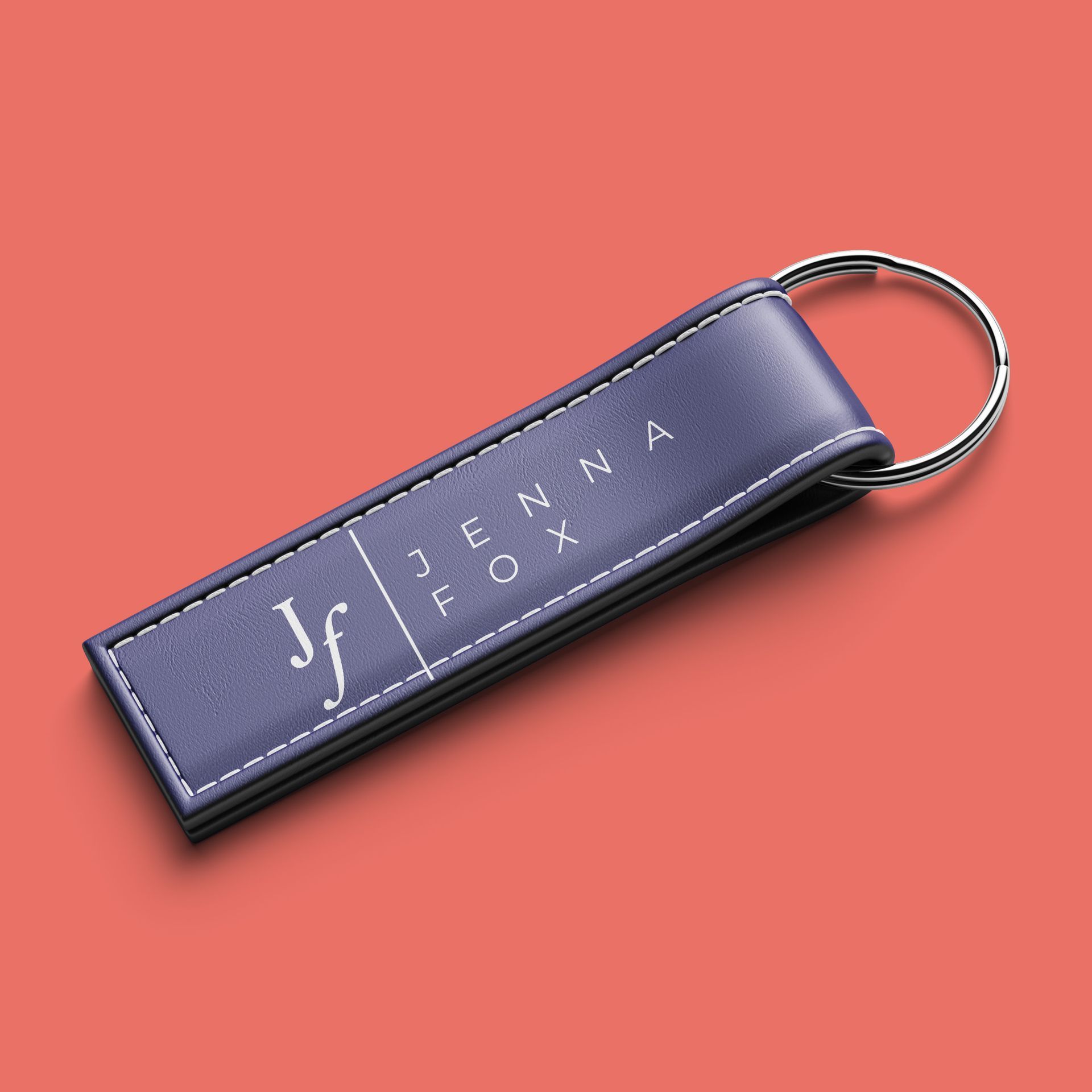 A keychain with the name jenna fox on it