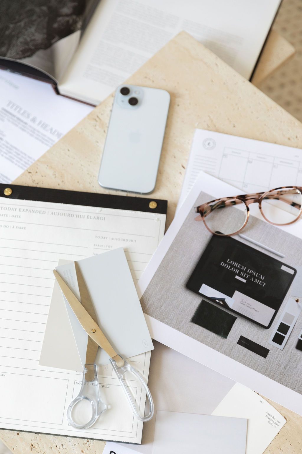 Lume Creative desk where they design branding