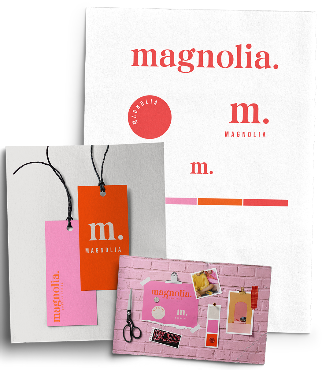 The word magnolia that is on a piece of paper