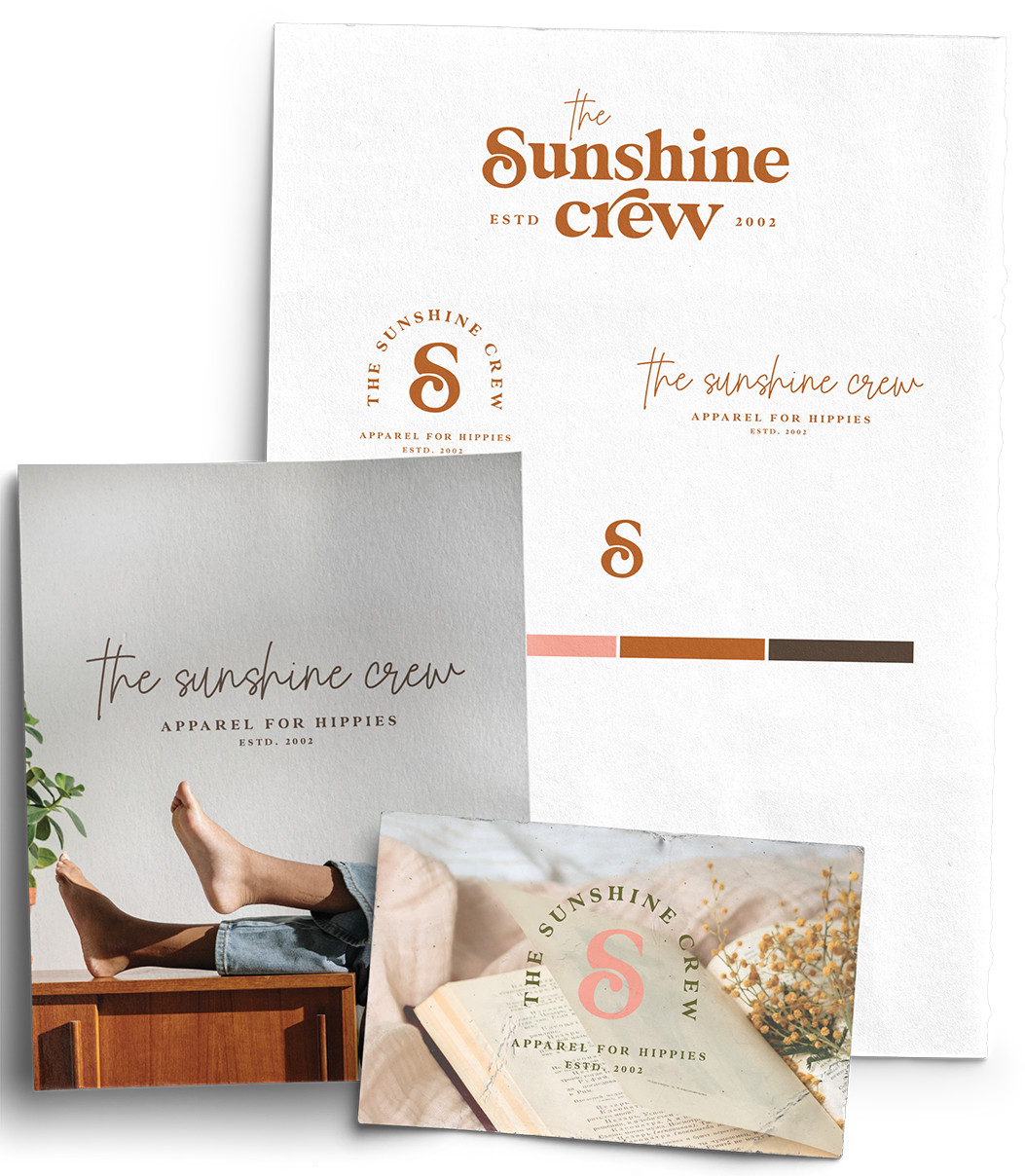 The sunshine crew logo is on a piece of paper