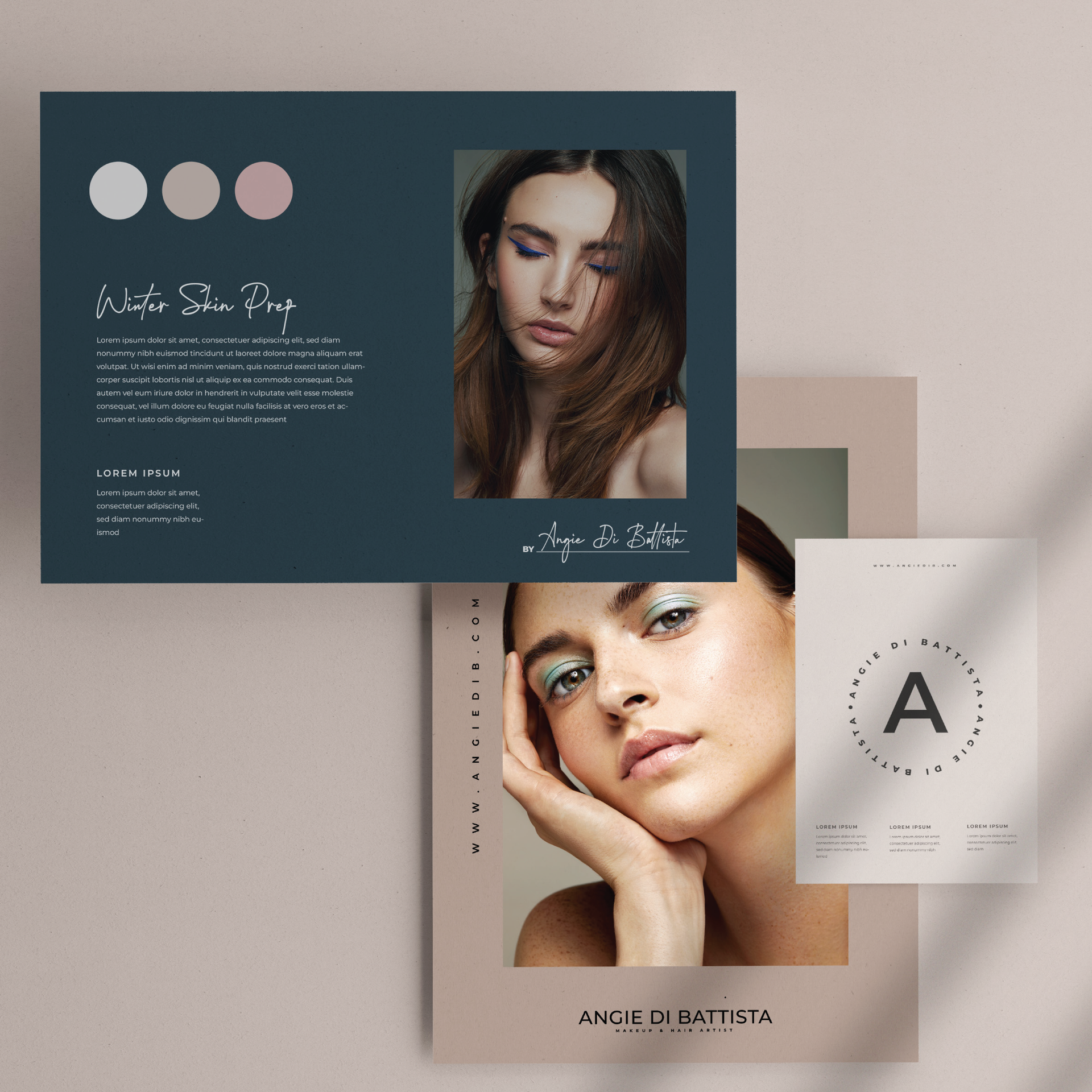 brand design for makeup and hair artist based in toronto