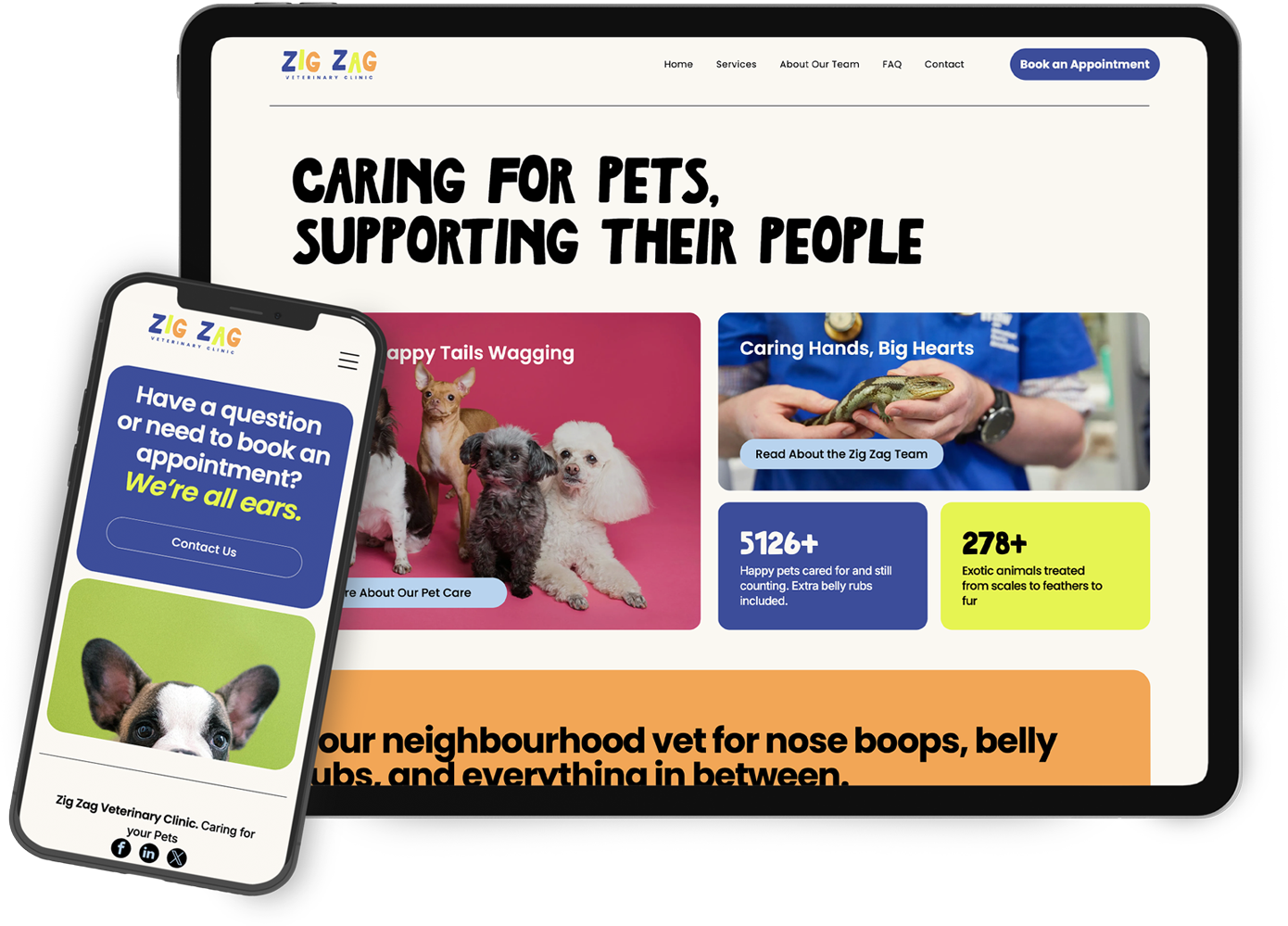 Website showing a website designed by Lume Creative