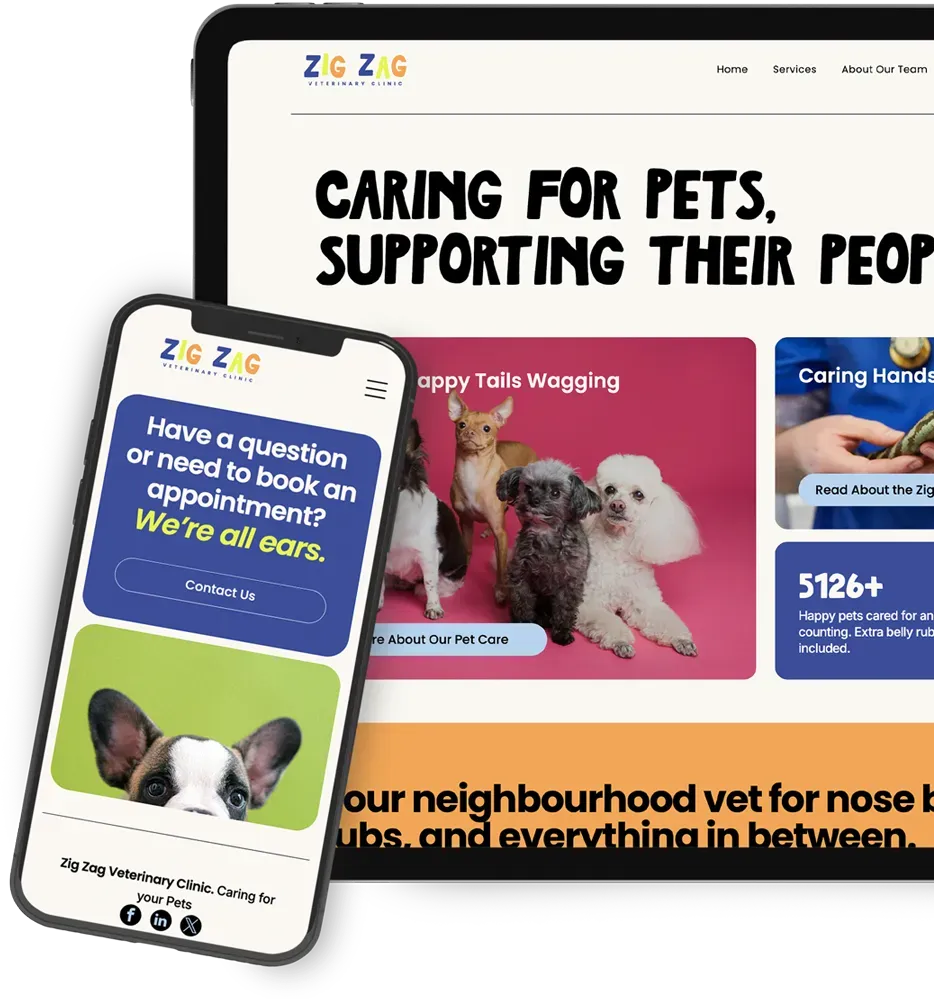 Website showing a website designed by Lume Creative