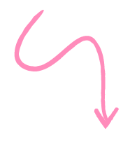 A pink arrow pointing down on a white background.