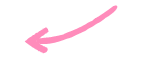 A pink arrow pointing to the left on a white background.