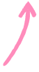 A pink arrow pointing up on a white background.