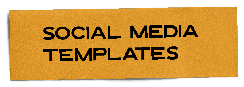 A piece of paper that says social media templates on it