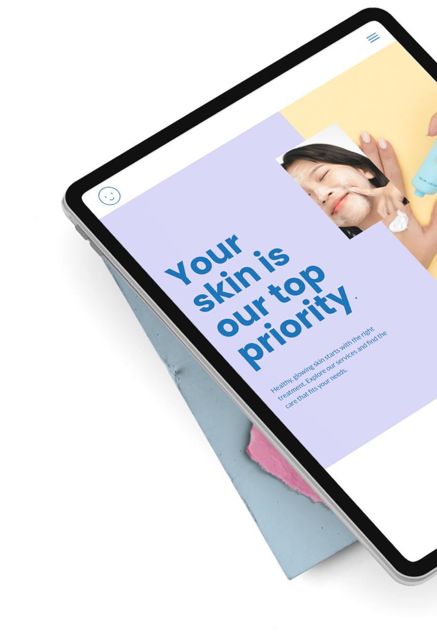 Tablet website designed by Lume Creative