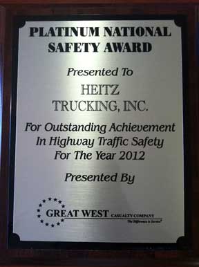 PLATINUM NATIONAL SAFETY AWARD