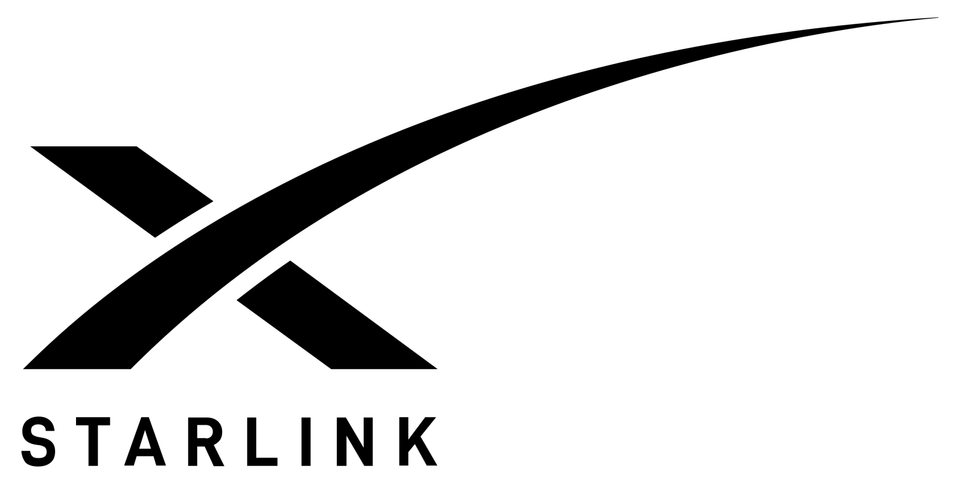 A black and white logo for starlink on a white background.