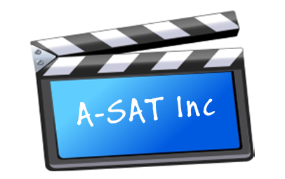 A clapper board that says a-sat inc on it