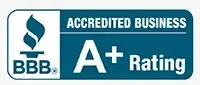 A-SAT Inc logo with a film clapperboard and BBB A+ Rating logo.