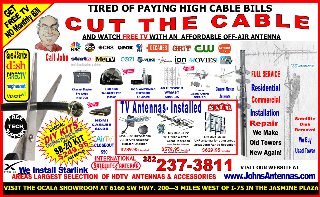 An advertisement for a company called cut the cable