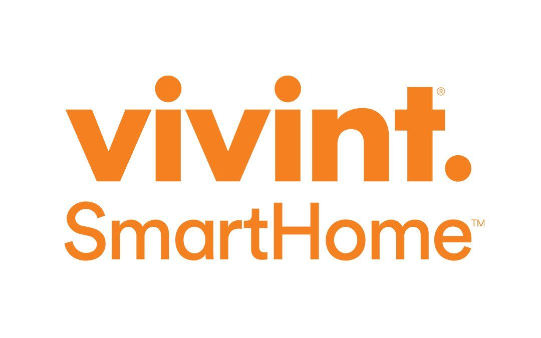 The vivint smarthome logo is orange on a white background