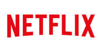 The netflix logo is red and white on a white background.