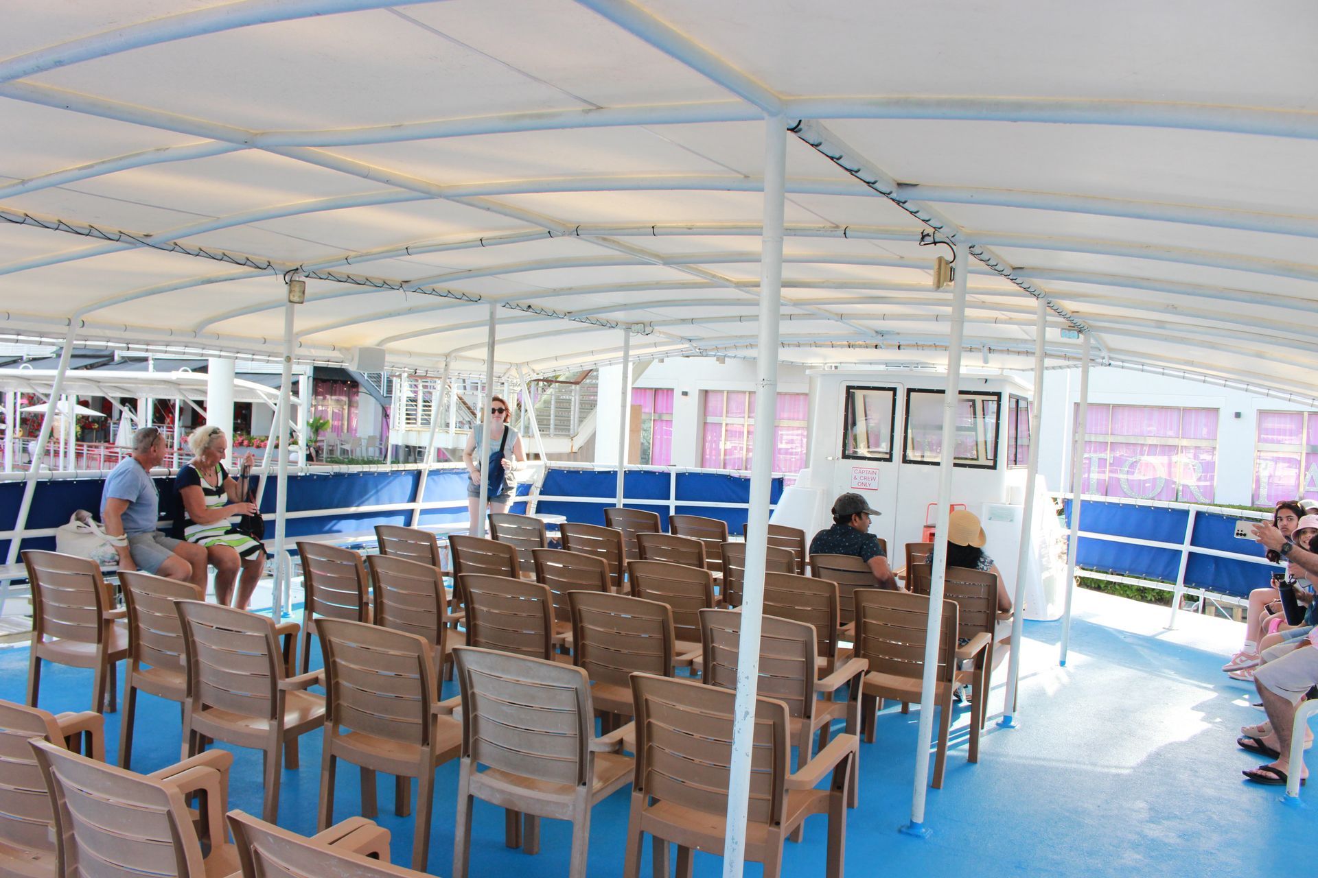 inside the Miami Boat Tour before departing on the boat ride route