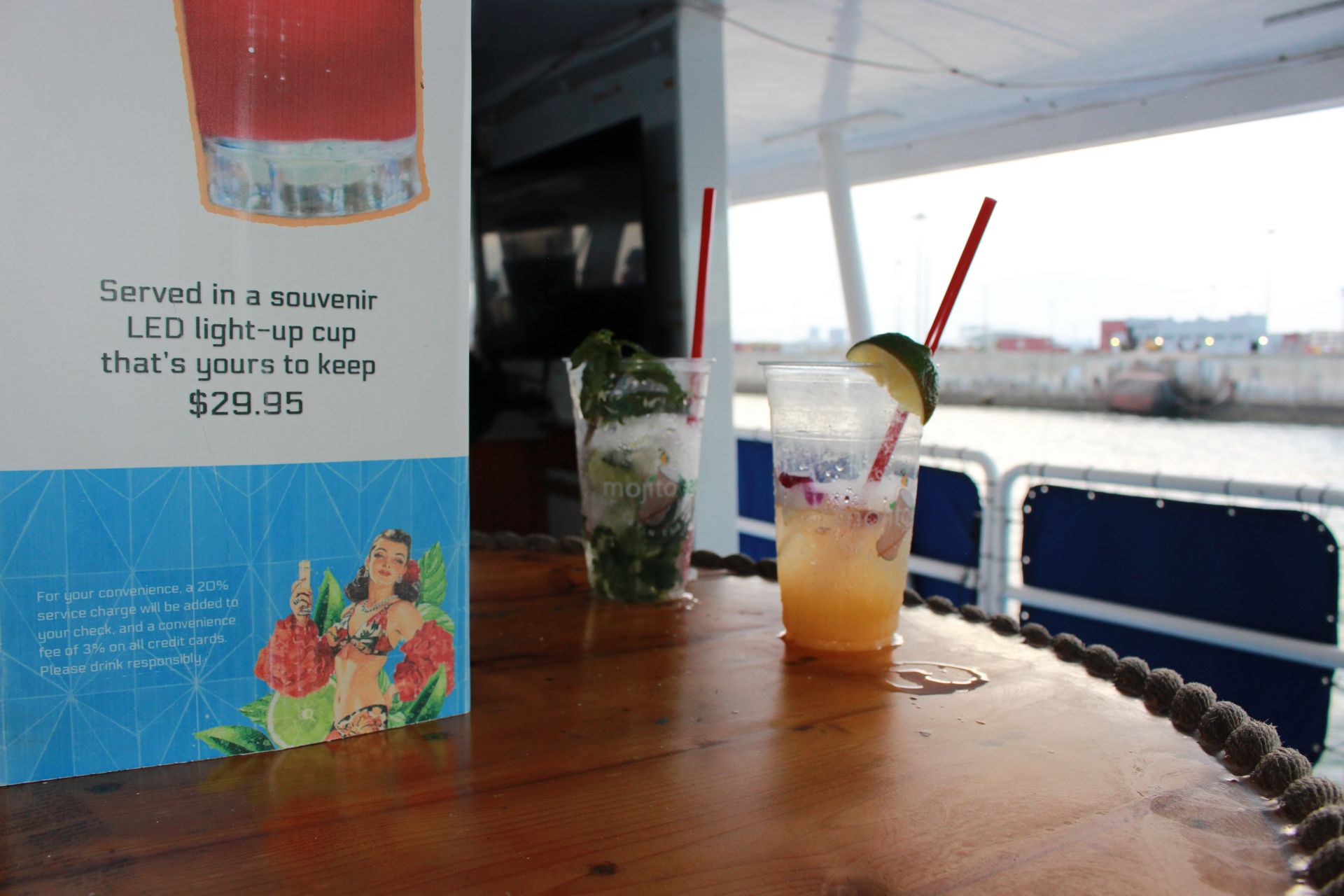 drinks on the Bayside Boat ride Route from Bayside 