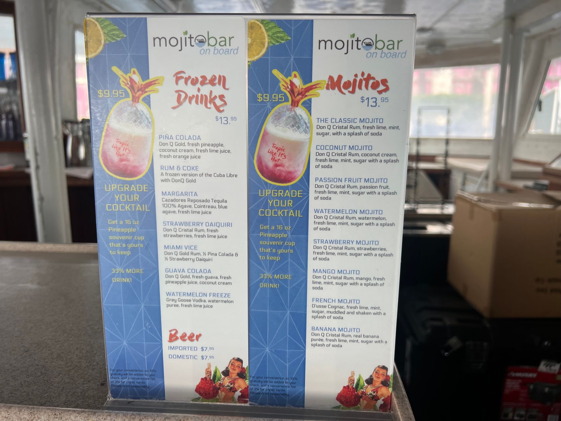 Mojitos in Star island tour, enjoy a mojito passing by Fisher Island during your Sunset tour.