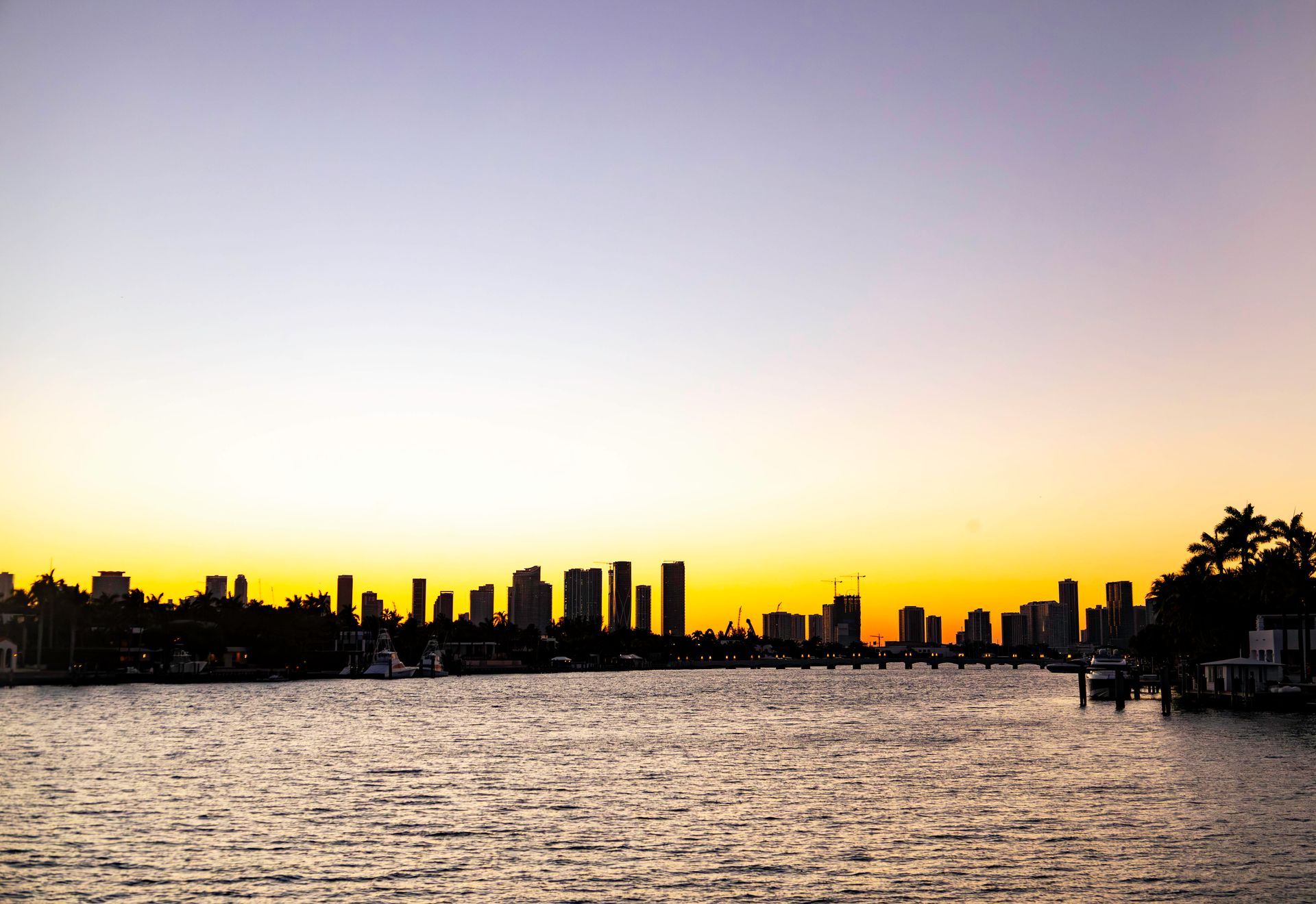 Miami Sunset Cruise Route