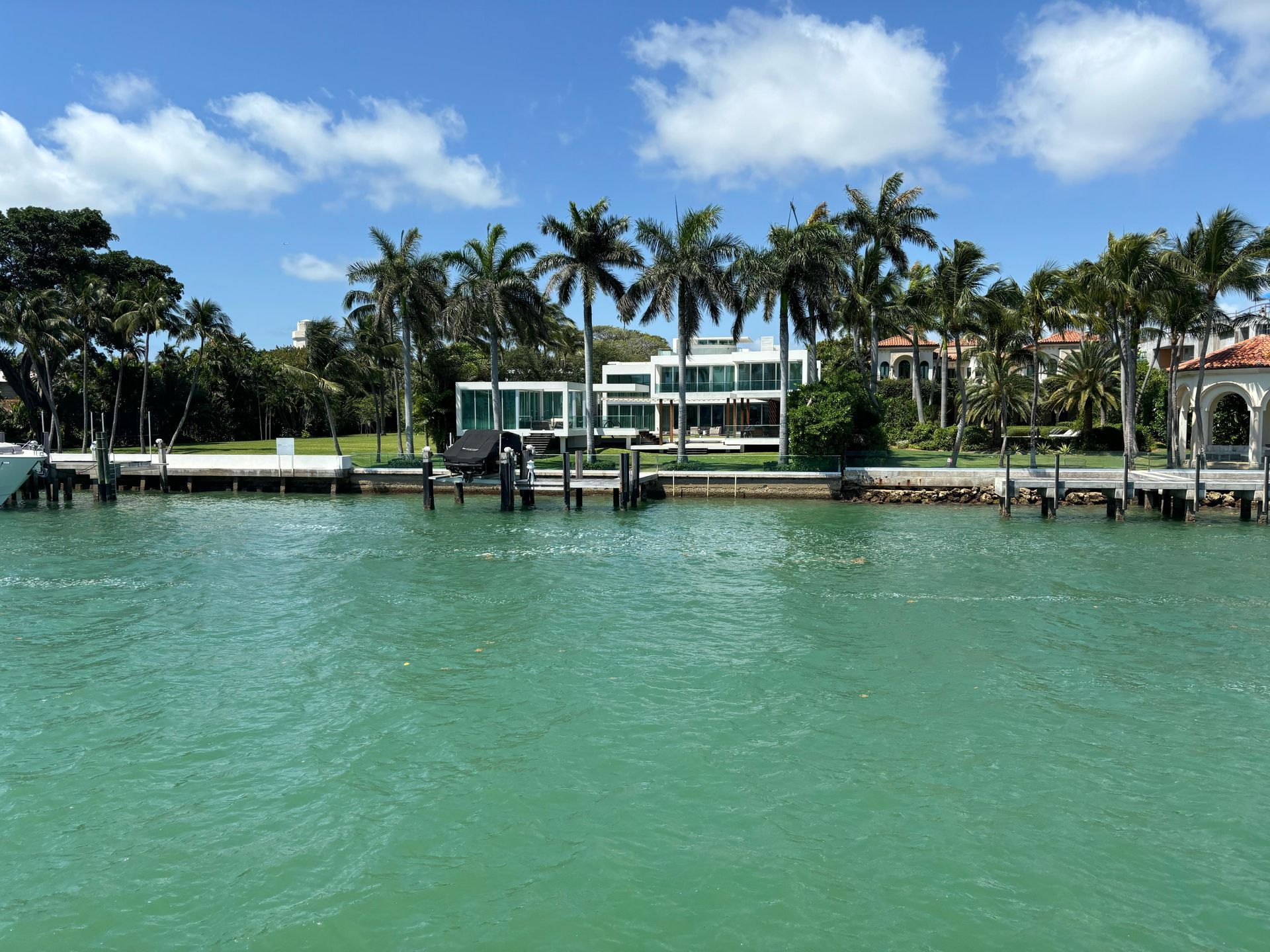 Mansion's in Star island from the Miami Sightseeing Combo Tour in Biscayne Bay