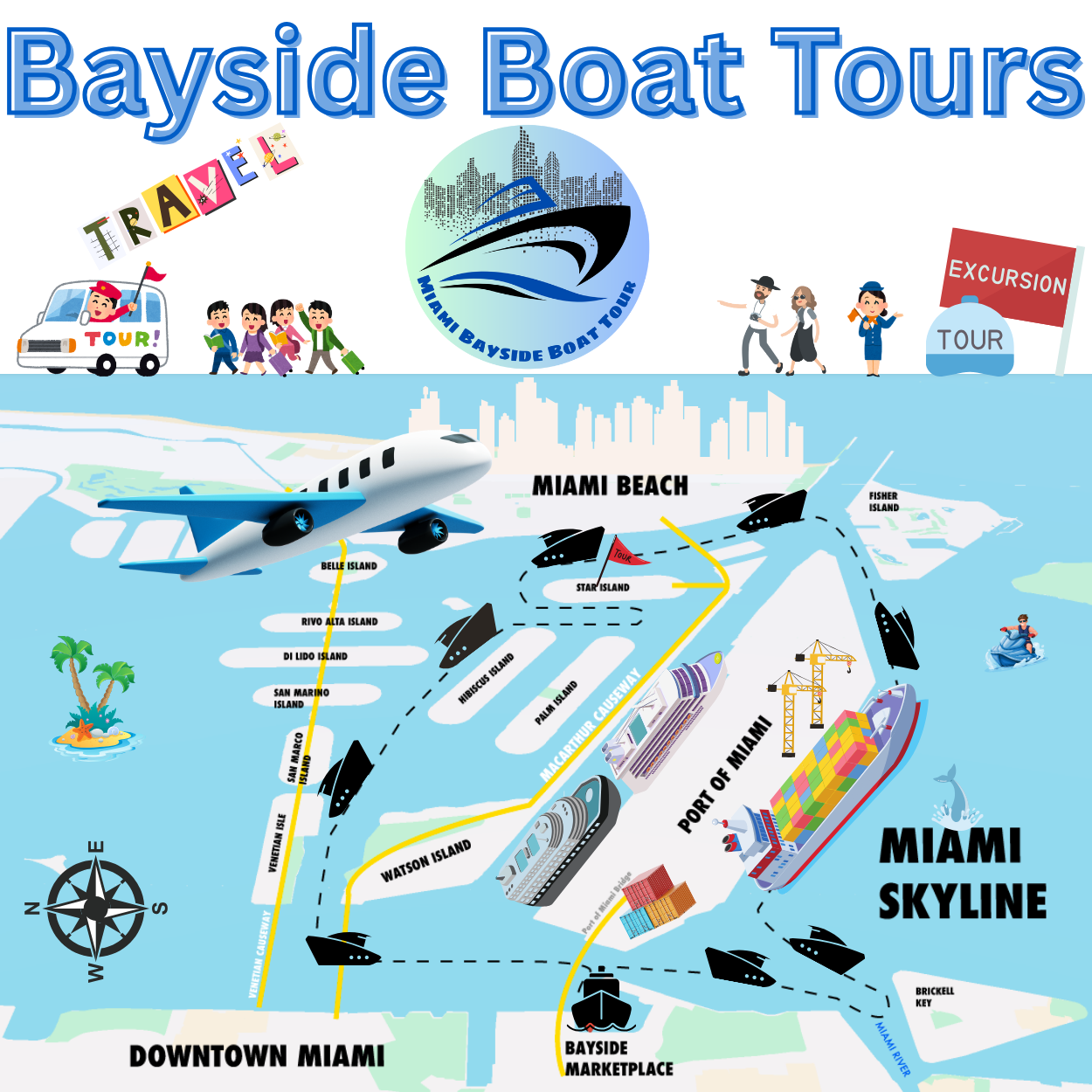 Bayside Boat Tours Route Map