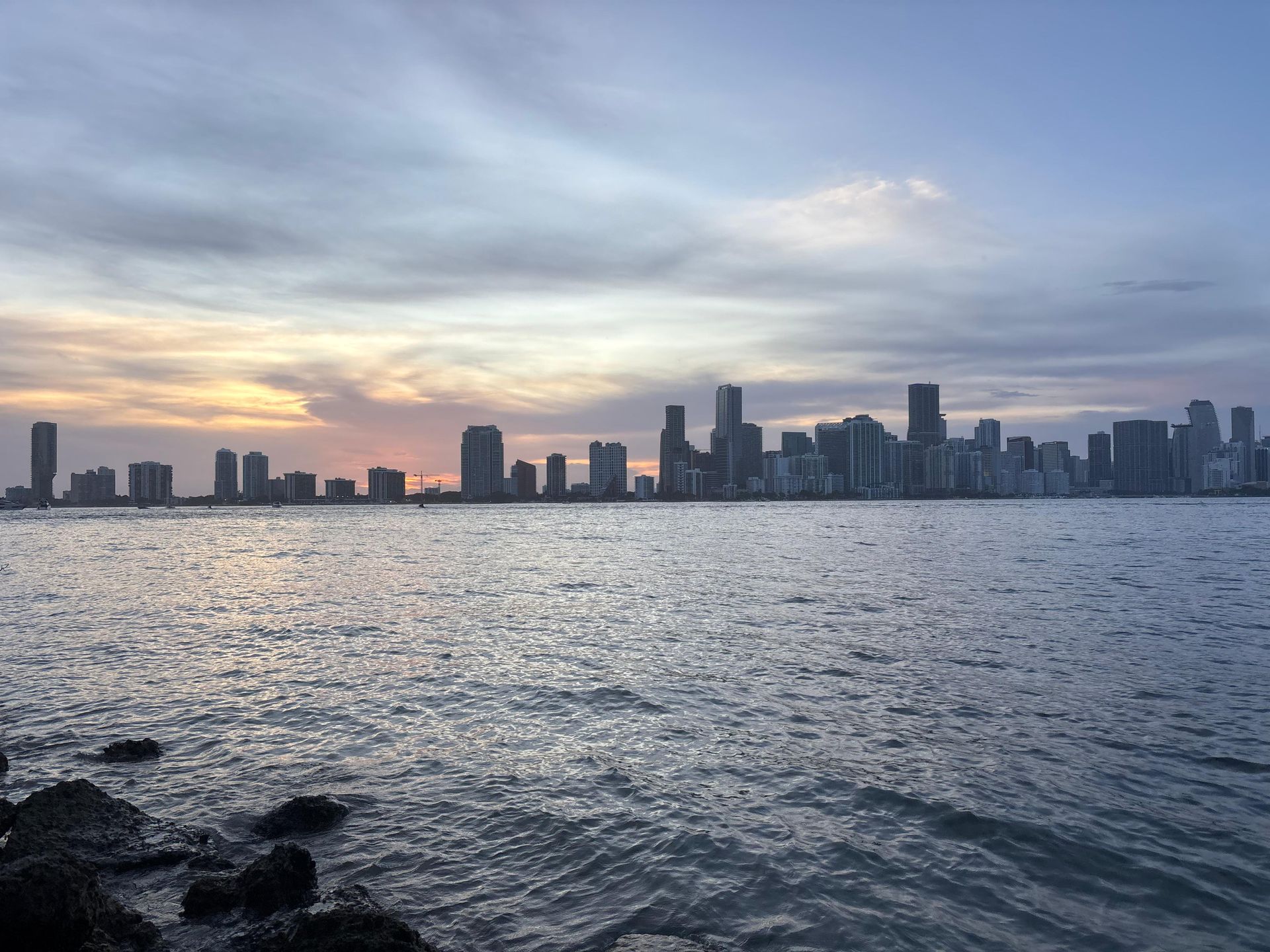 Sunset in Miami Sightseeing Boat tour of the Miami Skyline 