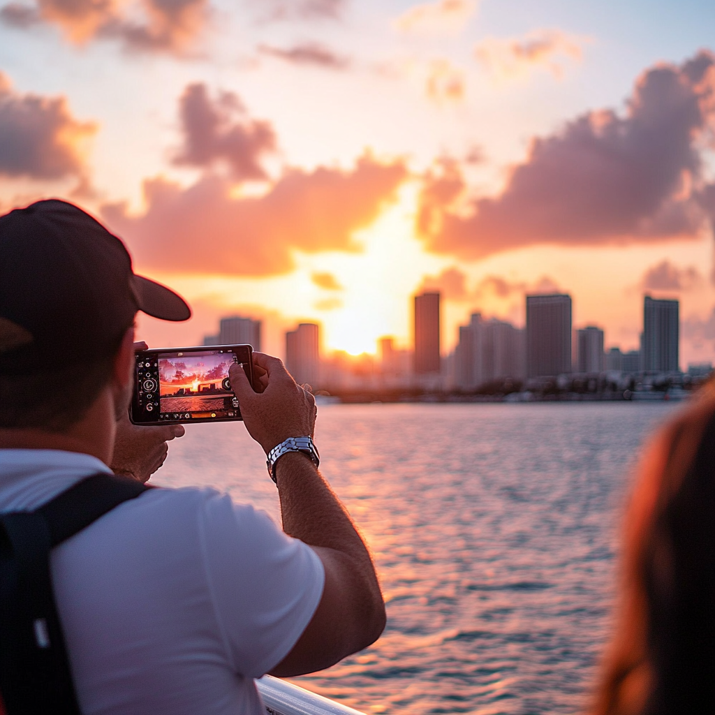 man-taking-photos-of-miami-sunset-skyline.jpg