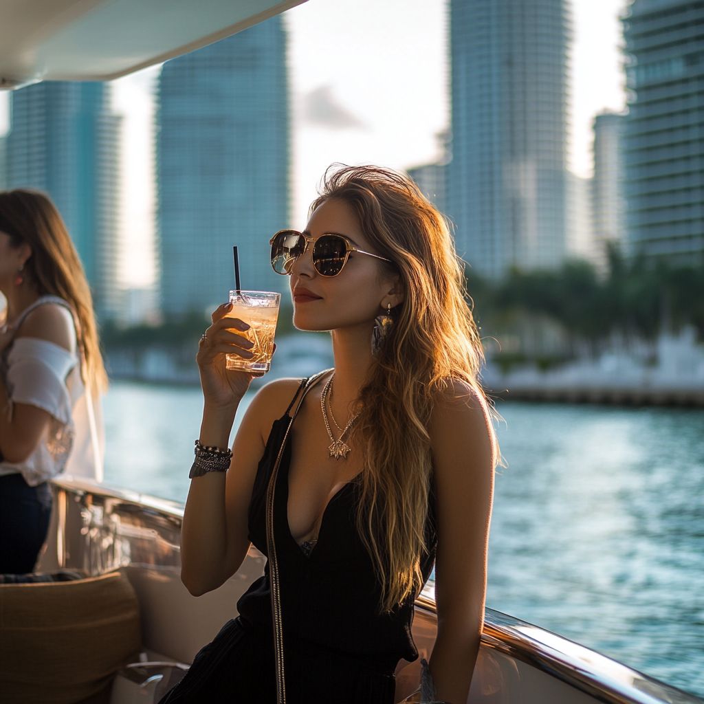 Biscayne bay boat cruise with drinks