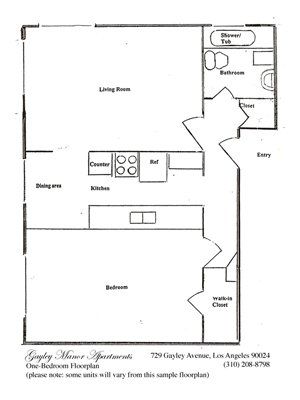 one bedroom floor plan