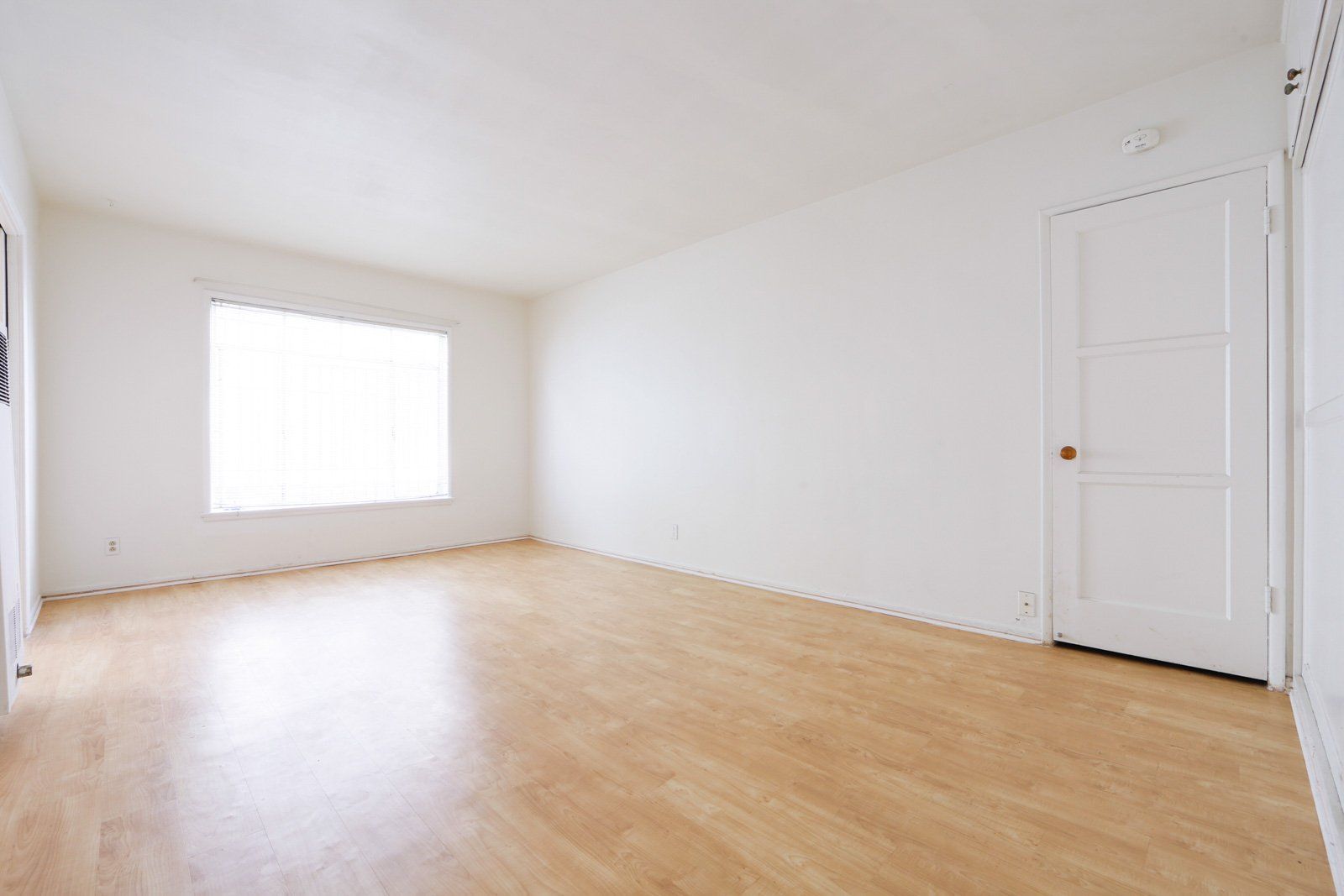 studio interior with hardwood floor