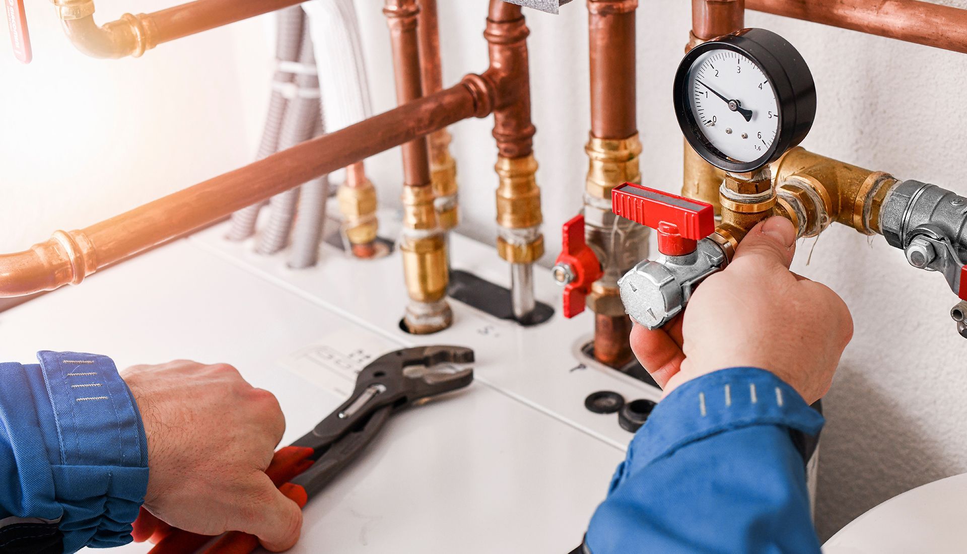 There is a ladder in the middle of the room.