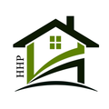 Green and black house logo with 