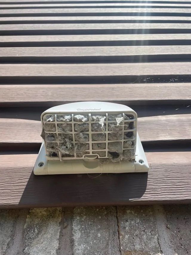 clogged outside dryer vent cover