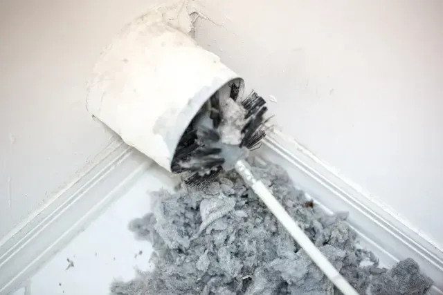 Dryer vent with lint buildup in Trussville AL