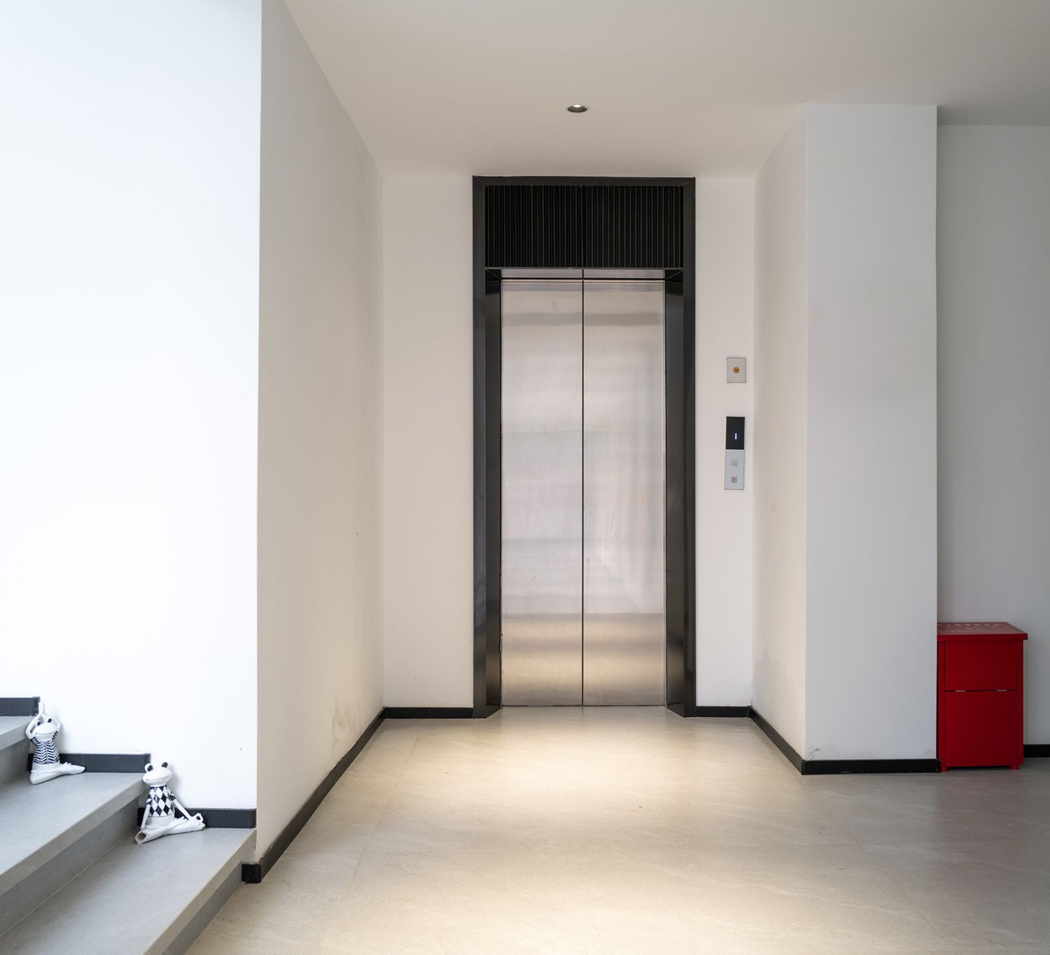 Hallway with Stainless Elevator — Ft. Myers, FL — Precision Elevators