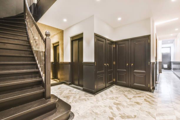 Staircase Hall with Doors and Elevator — Ft. Myers, FL — Precision Elevators