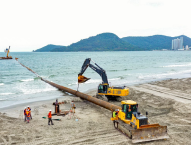 Retirada da tubulação aquática termina...