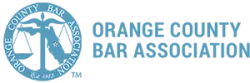 The logo for the orange county bar association